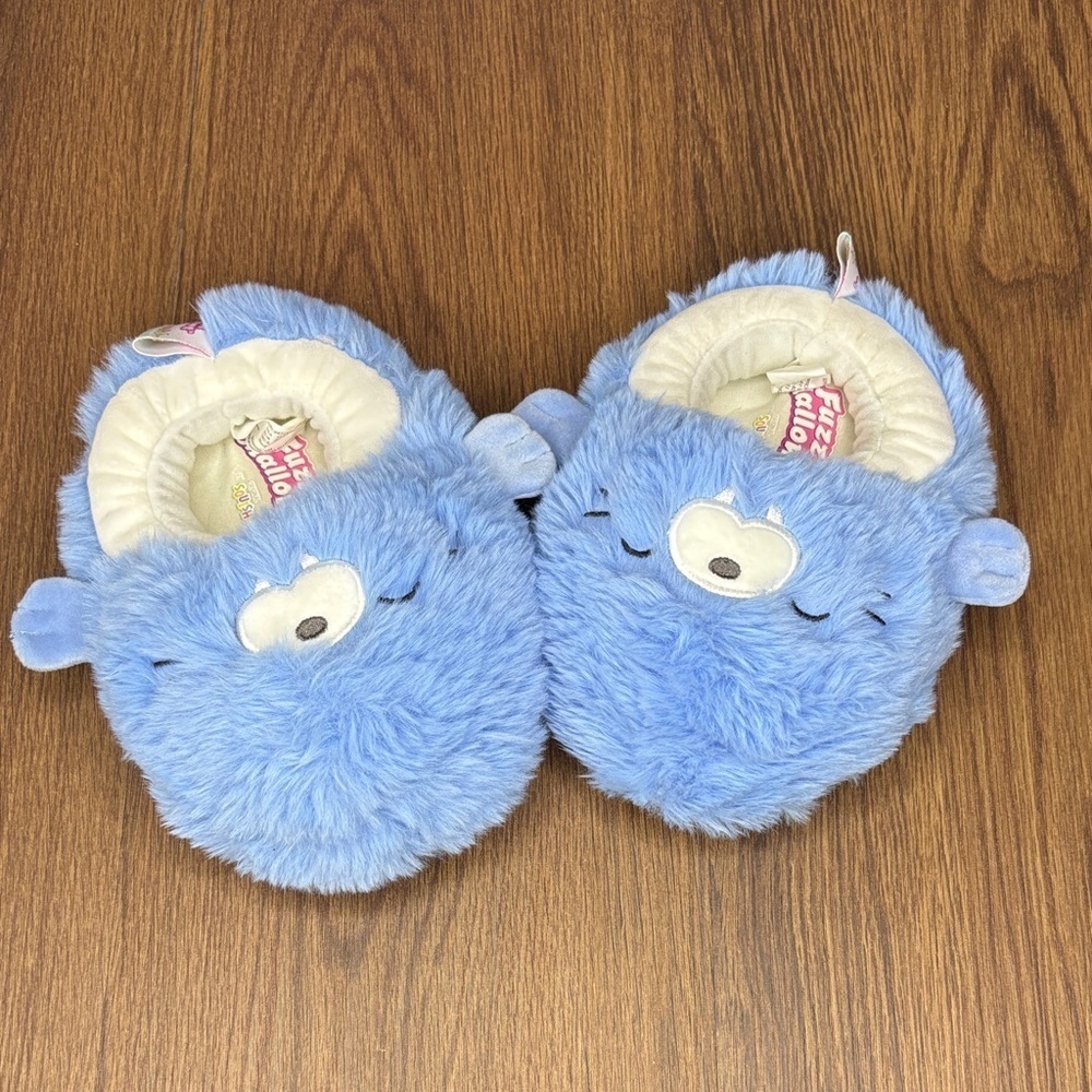 🔥🔥🔥Squishmallows Fuzzy Blue Slippers Size: 11-12 Toddler Unisex🔥🔥🔥